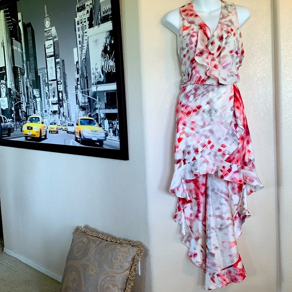 Parker Dresses & Skirts - PARKER modern romantic ruffled silk dress, hi-lo, ruffles, sleeveless. M EUC